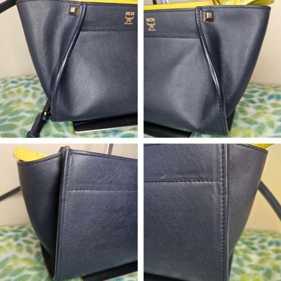 🔹️MCM🔹️ "RARE" MINI NAVY BLUE CROSSBODY BAG ✨️💙 - Picture 4 of 12